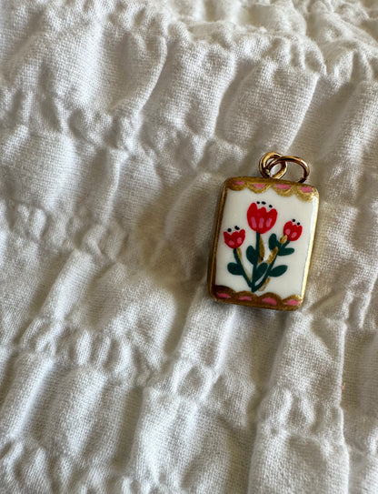 Floral Hand Painted Charms