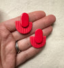 Art Deco Style Big Stud Earrings