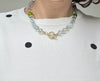 Chunky Clear Glass and Semi Precious Beaded necklace