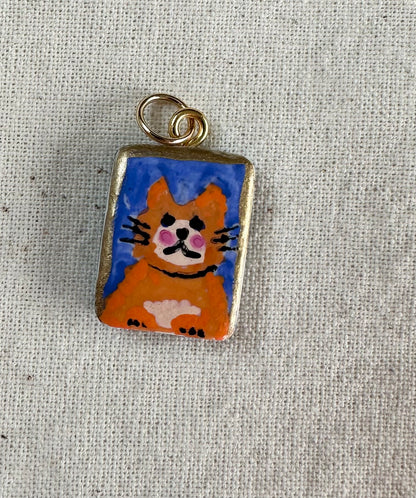 Hand Painted Cat Charms