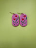 Floral Dangly Earrings/ Clay Earrings