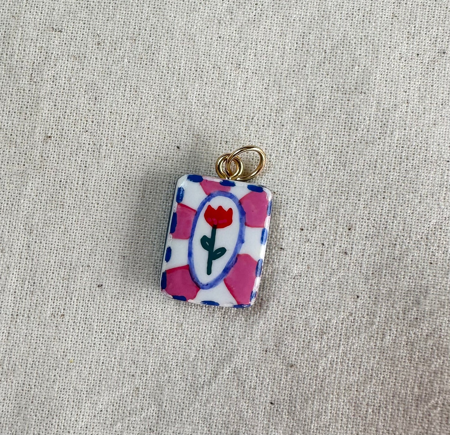 Floral Hand Painted Charms
