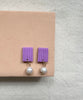 Art Deco Style Small Pearl Dangly Earrings