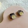 Statement Brass Stud Earrings
