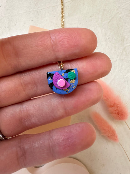 Abstract Pendant Statement Necklace