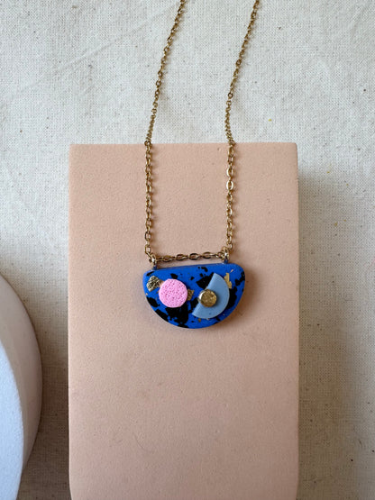 Abstract Pendant Statement Necklace