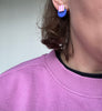 Two Colour Way Art Deco Style Stud Earrings