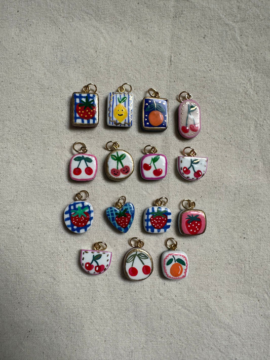 Food Hand Painted Charms