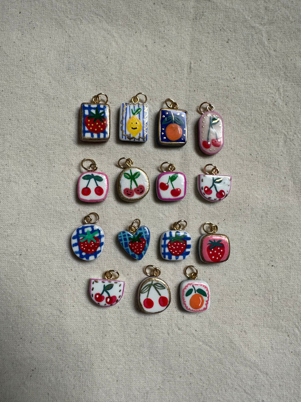 Food Hand Painted Charms