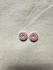 Abstract Design Round Clay Studs Earrings