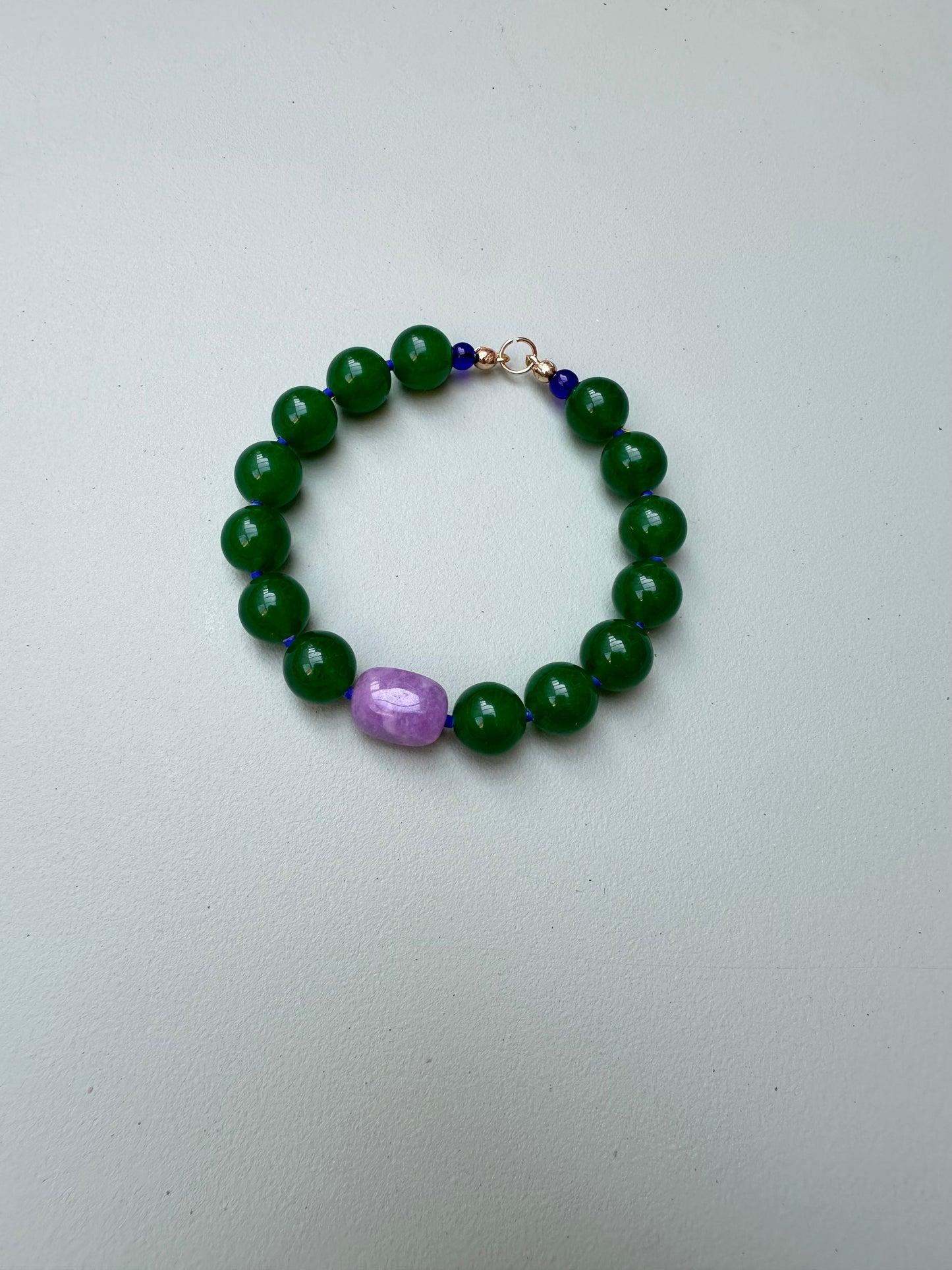Glass and Semi Precious Stone Beaded Bracelet