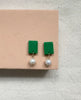 Art Deco Style Small Pearl Dangly Earrings
