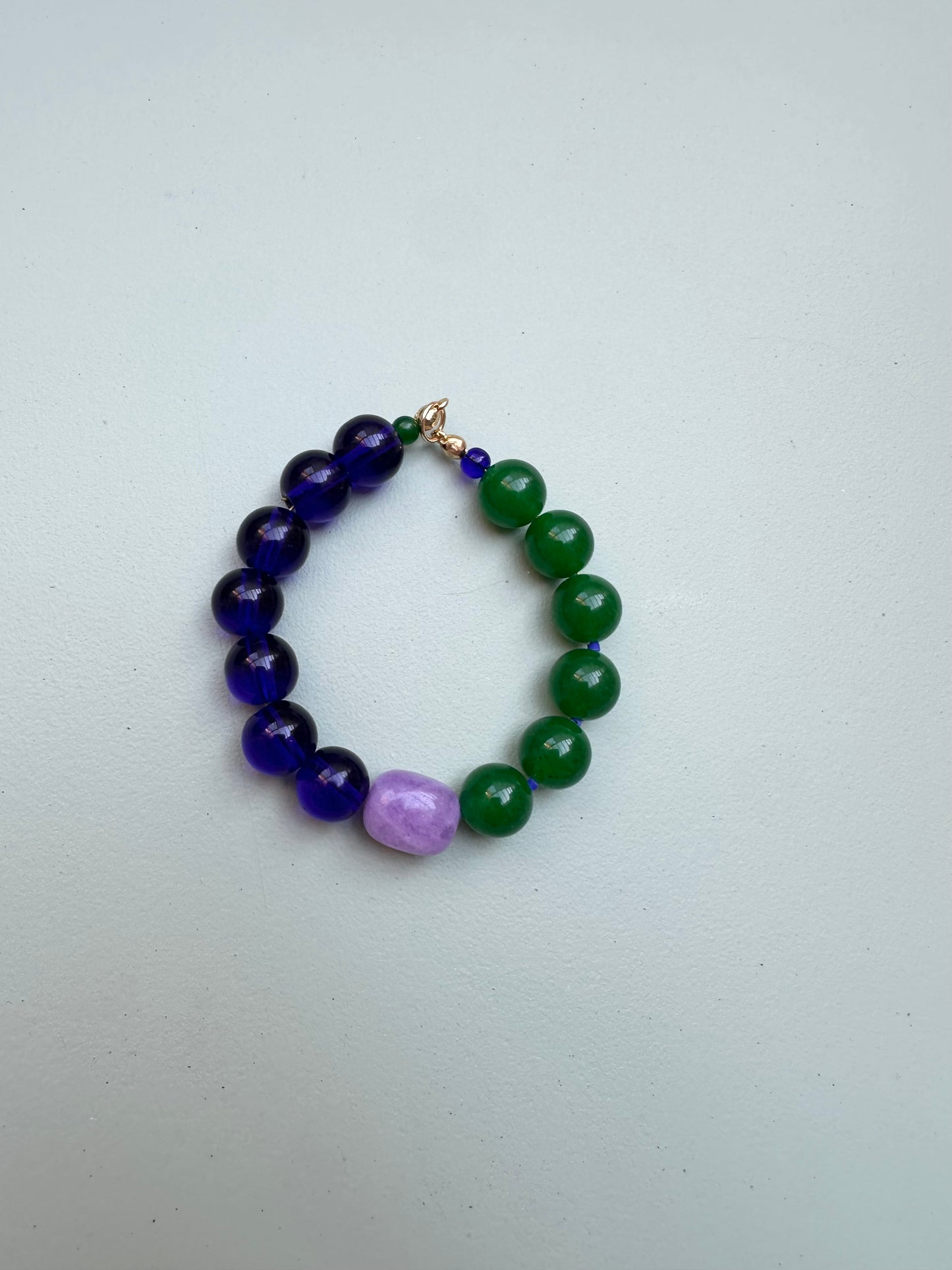 Glass and Semi Precious Stone Beaded Bracelet