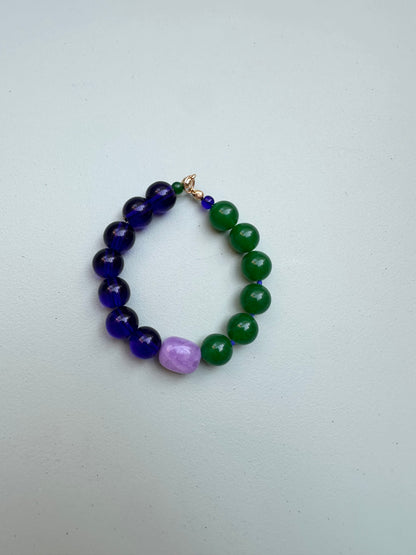 Glass and Semi Precious Stone Beaded Bracelet