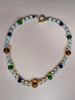 Opal, Green, Brown and Blue Beaded necklace