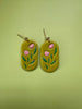 Floral Dangly Earrings/ Clay Earrings