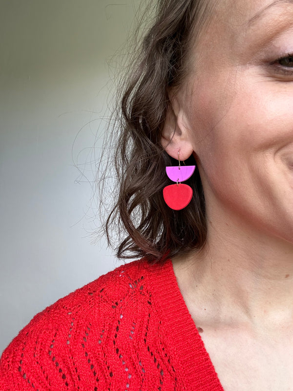 Two Colours Way Dangle Earrings
