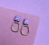 Small Dangly Stripes Hoop Earrings