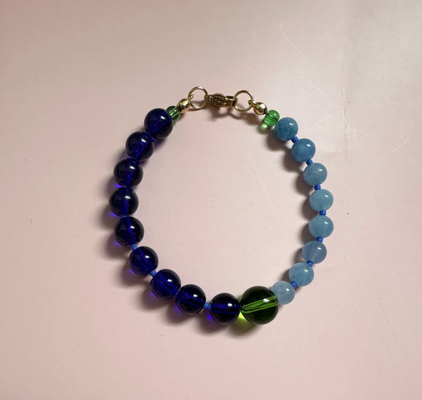 Multicoloured Semi Precious Beads Bracelets