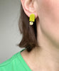 Emma Statment Stud Earrings with Brass Element