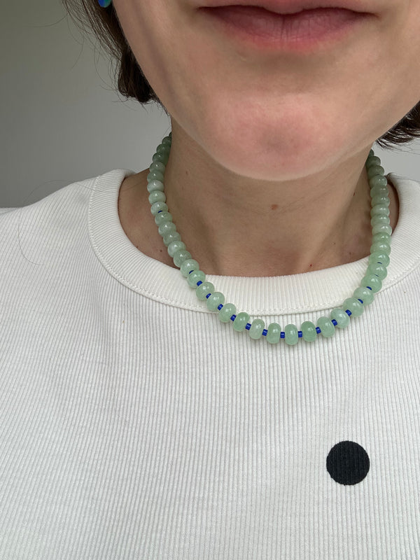 Mint Green Semi Precious Stone Bead Necklace