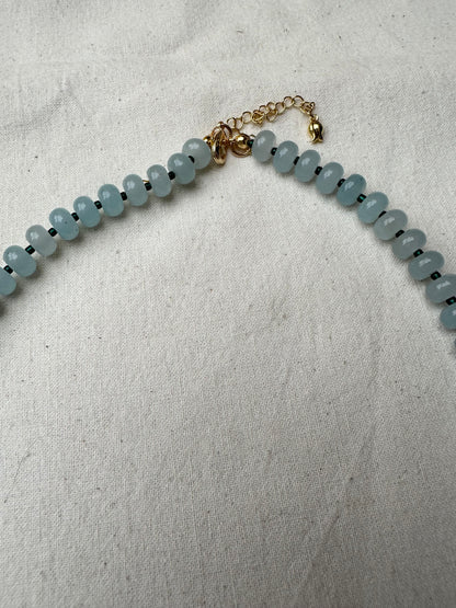 Blue Semi Precious Stone Bead Necklace