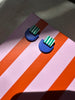 Two Colour Way Art Deco Style Stud Earrings