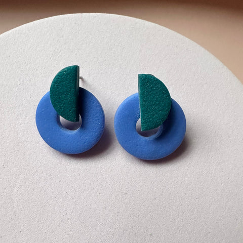 Art Deco Clay Stud Earrings