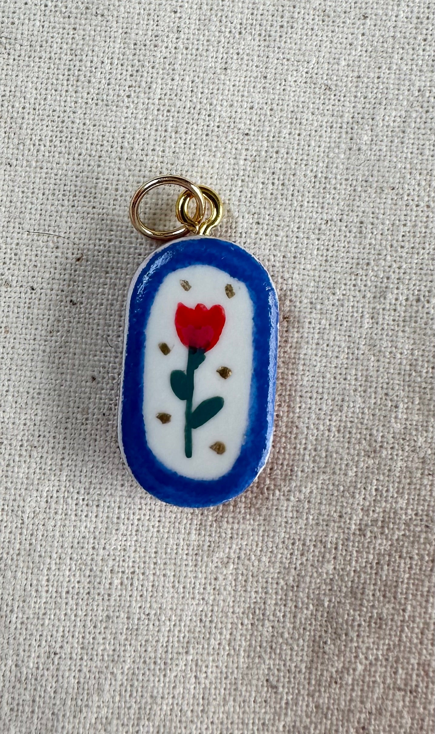 Floral Hand Painted Charms