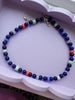 Navy and Orange Semi Precious Stone Bead Necklace