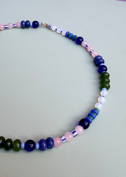 Mix Colours Semi Precious Beaded necklace