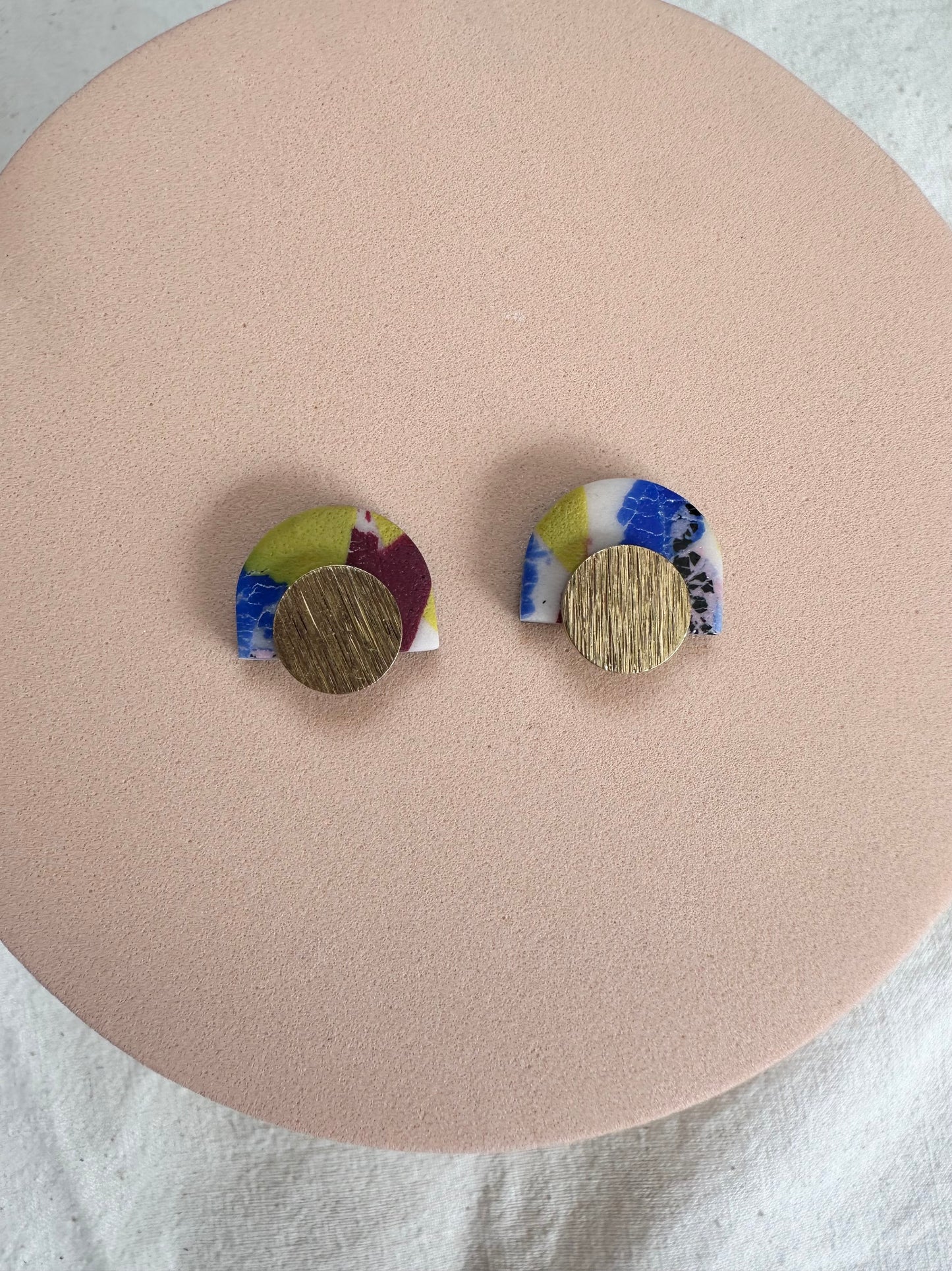 New Burgundy and Lime Green Dangle Earrings