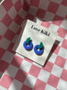 Two Colour Way Stud Earrings