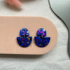 Foil Abstract Design Dangle Earrings