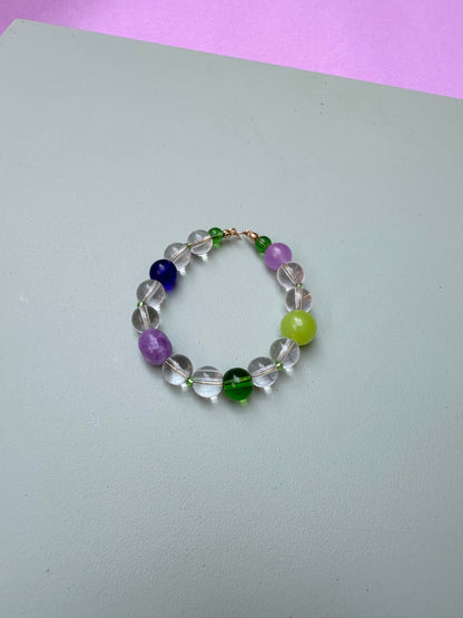 Glass and Semi Precious Stone Beaded Bracelet
