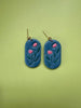 Floral Dangly Earrings/ Clay Earrings