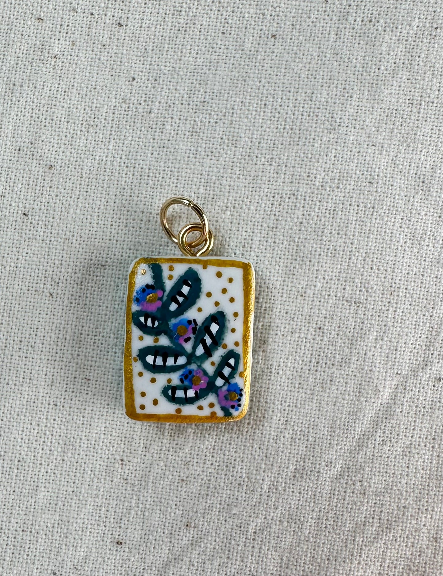 Floral Hand Painted Charms
