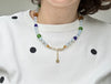 Opal, Green, Brown and Blue Beaded necklace
