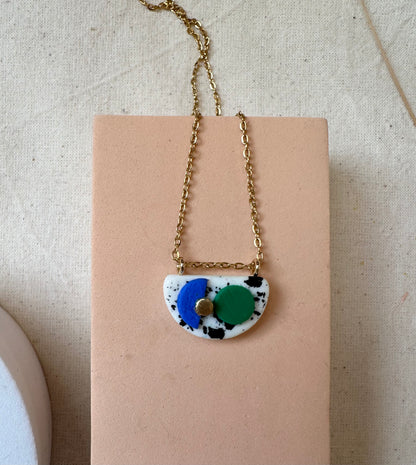 Abstract Pendant Statement Necklace