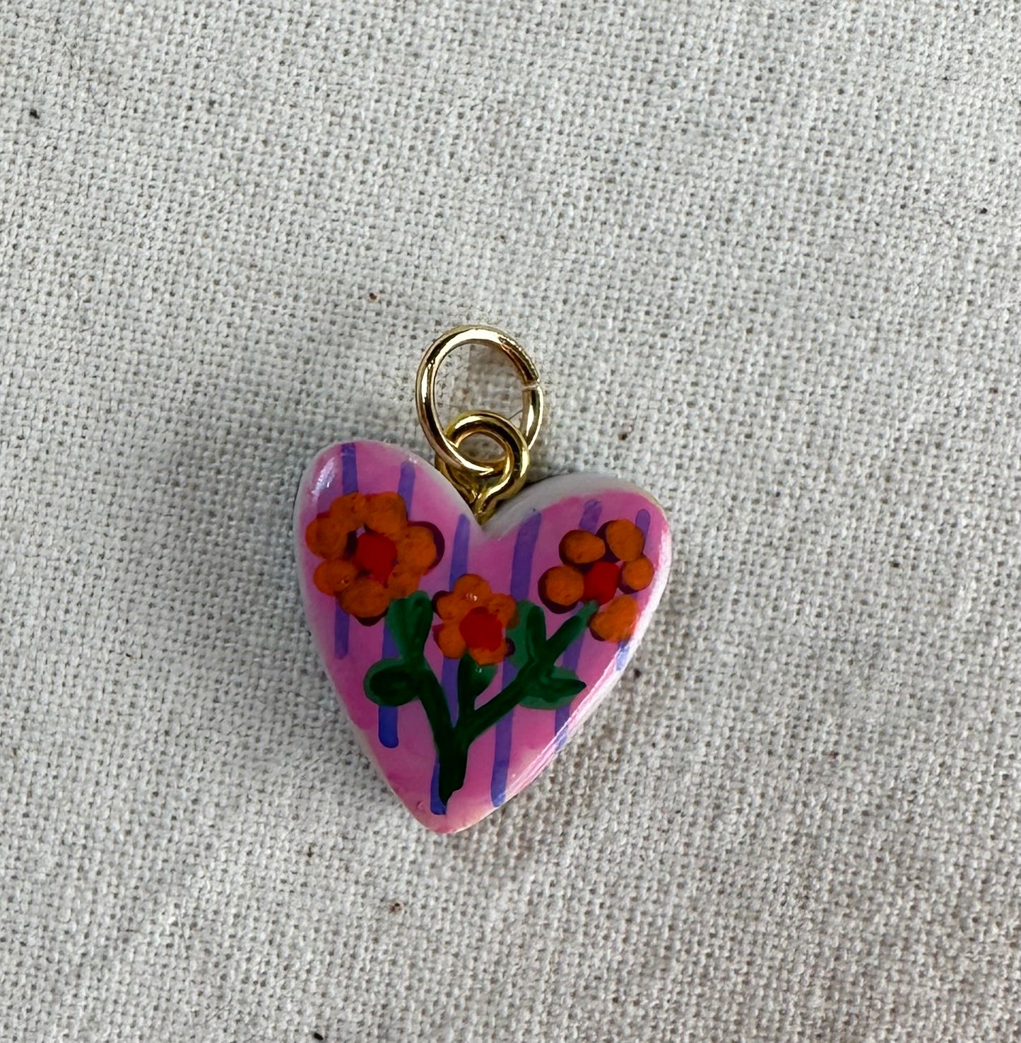 Floral Hand Painted Charms