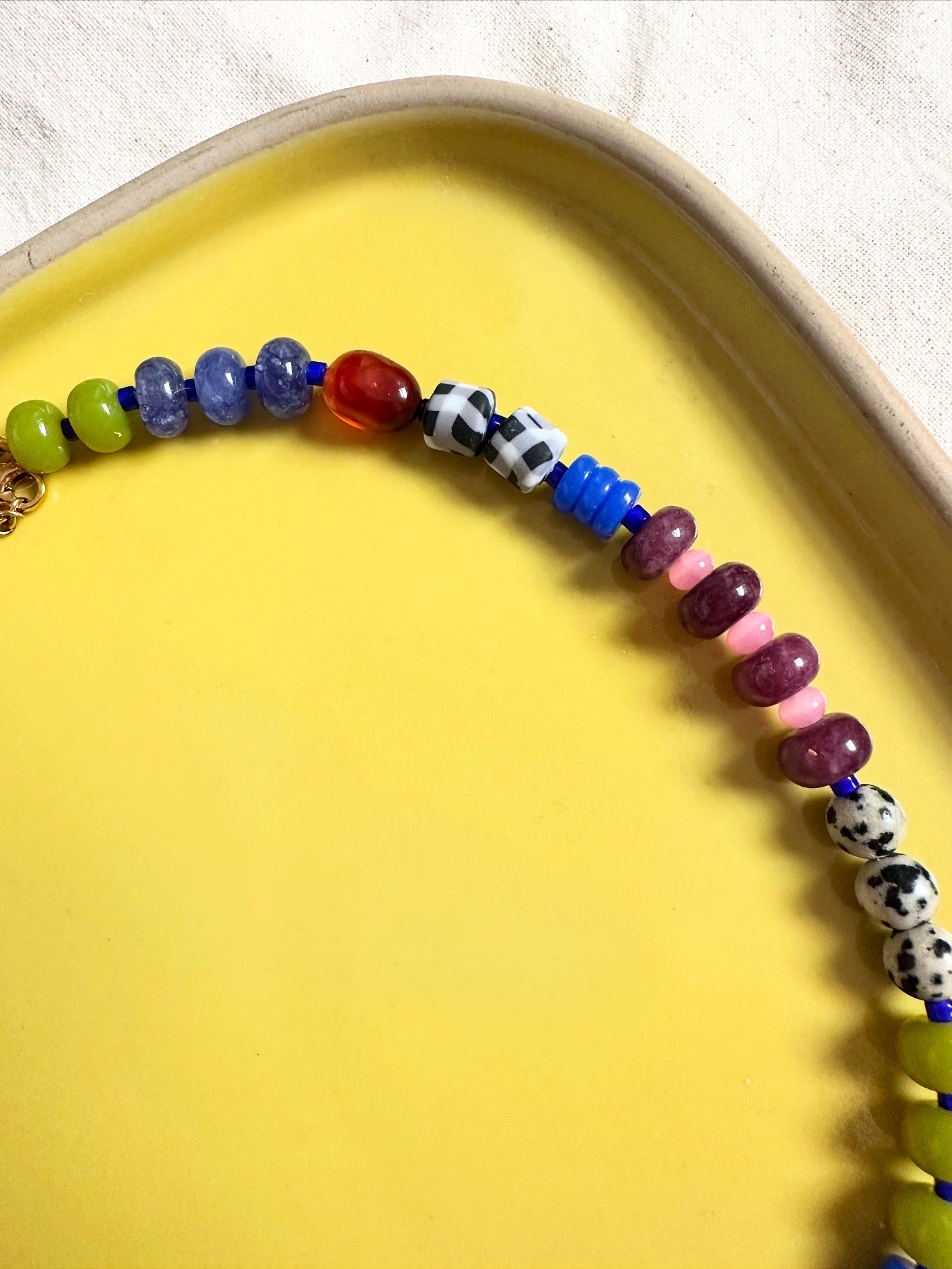 Deep Burgundy Semi Precious Beads Necklace