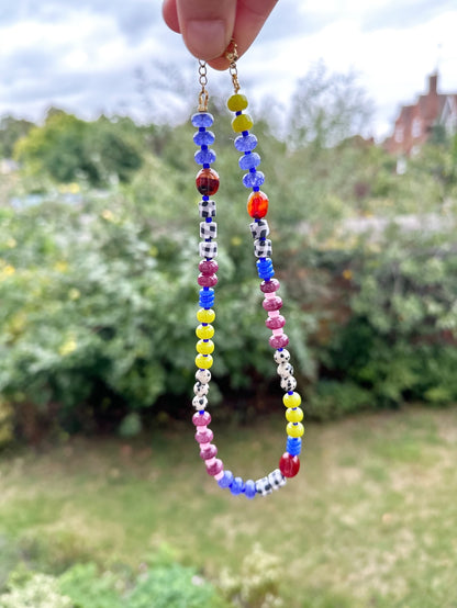 Deep Burgundy Semi Precious Beads Necklace