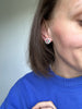 Abstract Design Round Clay Studs Earrings