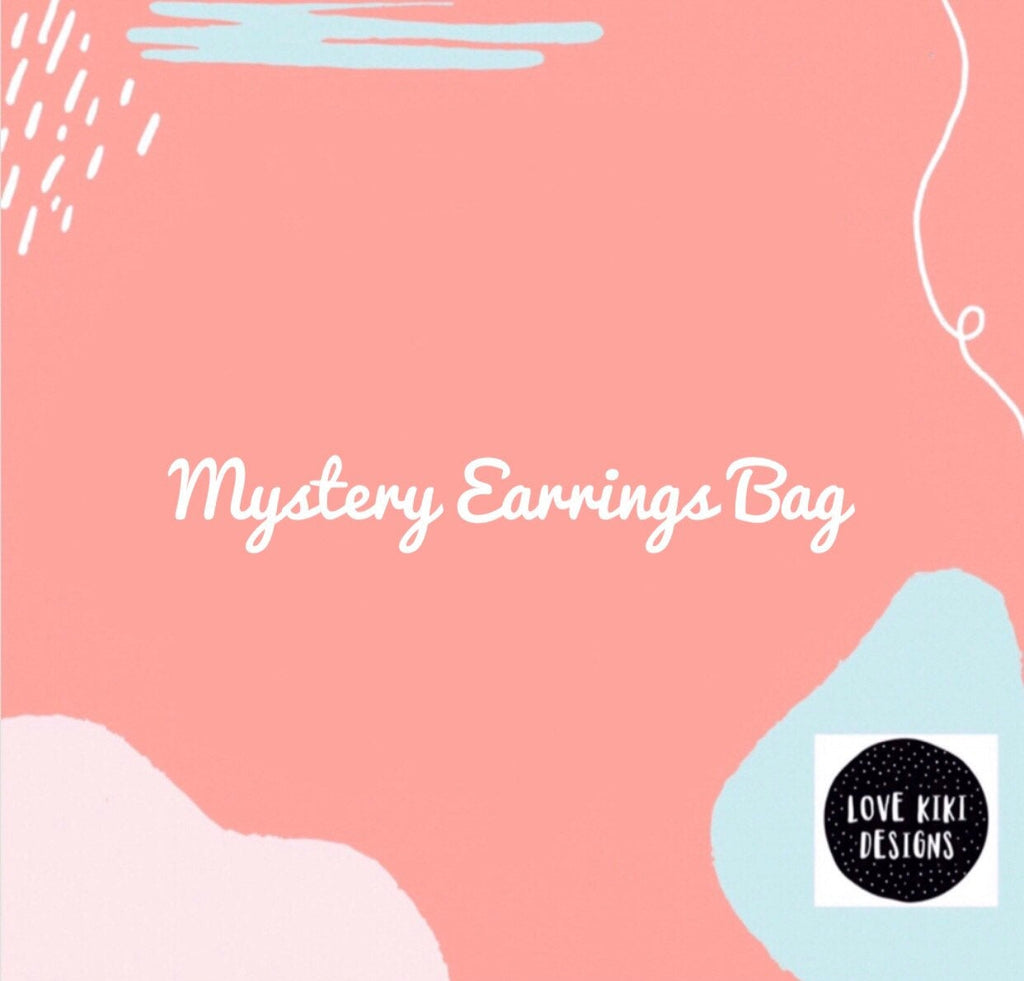 Mystery Bag Earrings / Small Wooden Earrings or Clay Earrings