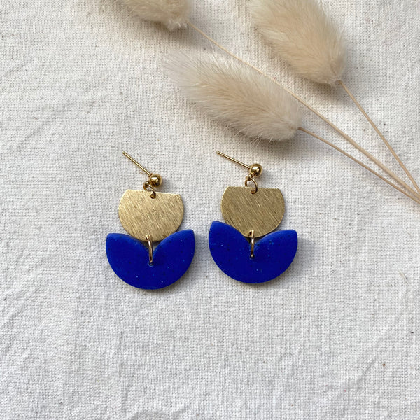 Pretty Brass Tulip Dangly Earrings