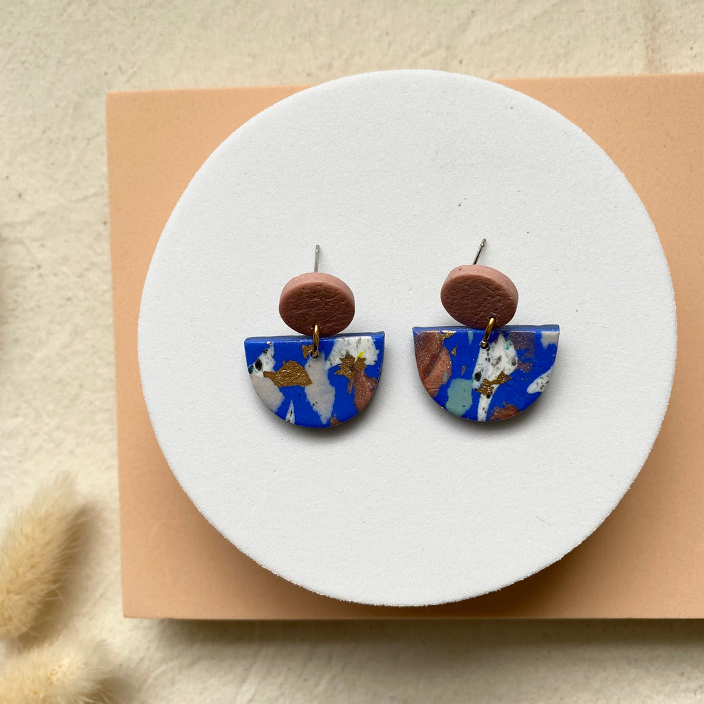 Abstract Design Dangle Earrings