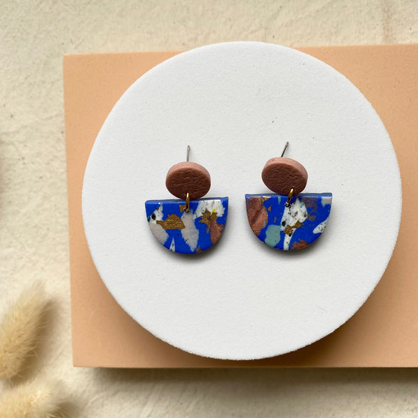 Abstract Design Dangle Earrings