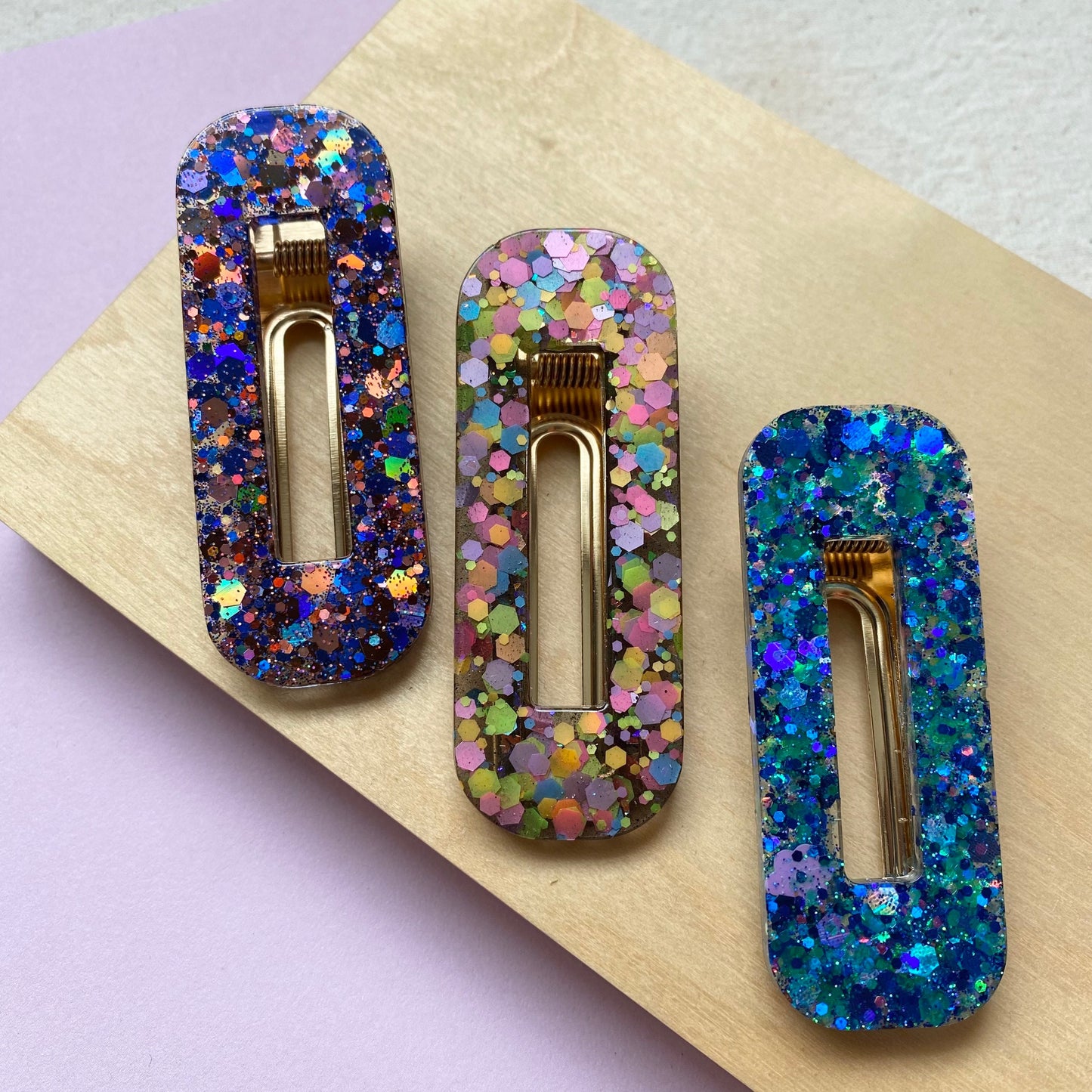 One Resin Barrette Hair Clips