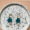 Small Dangles Hoop Earrings with Pearl