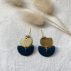 Pretty Brass Tulip Dangly Earrings